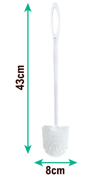 Escobilla de WC compacta y ligera