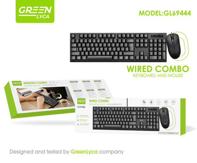 Kit teclado y ratón ergonómicos USB