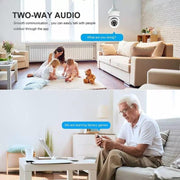 Cámara wifi bombilla 360° con app