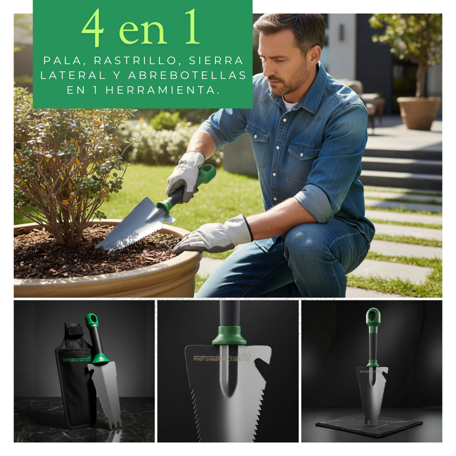 Herramienta jardín 4 en 1 multifunción
