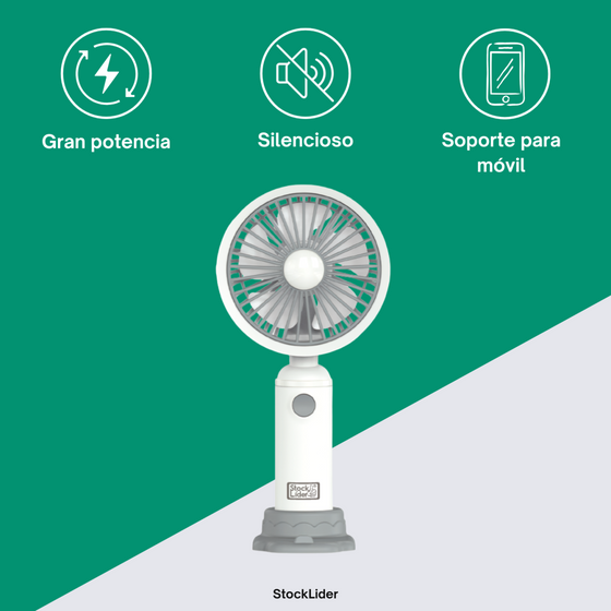 Ventilador portátil con base USB-C
