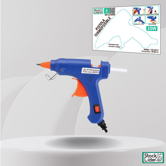Pistola termofusible 20W rápida y precisa