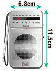 Radio AM FM portátil con auriculares