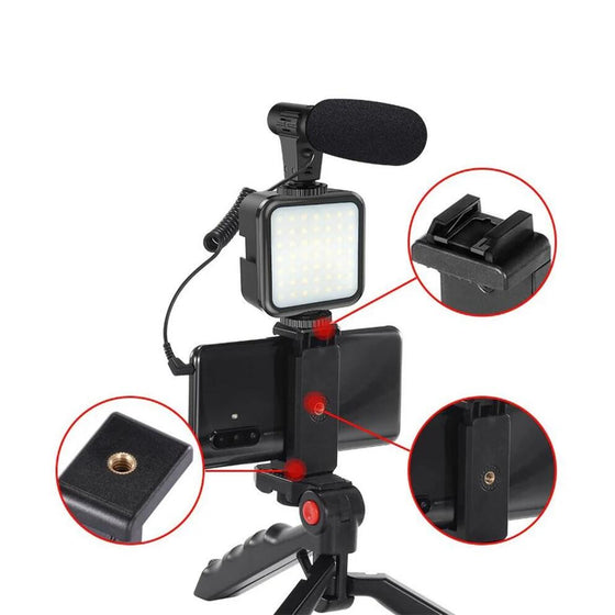 Micrófono con LED y soporte | ViamoMas