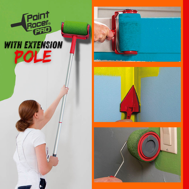 Rodillo de pintura recargable extensible