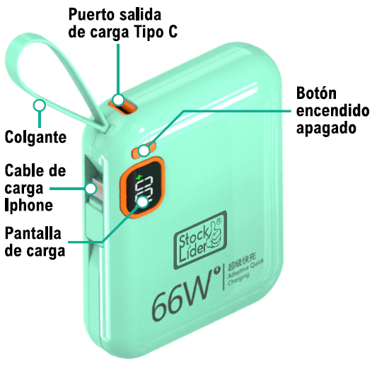 Powerbank carga rápida 10000mAh 25W