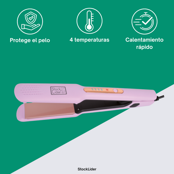 Plancha para el cabello cerámica 4 temperaturas