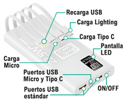 Powerbank carga rápida 10000mAh 22,5W
