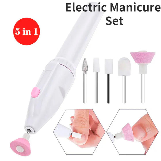 Set manicura eléctrico 5 en 1 con LED