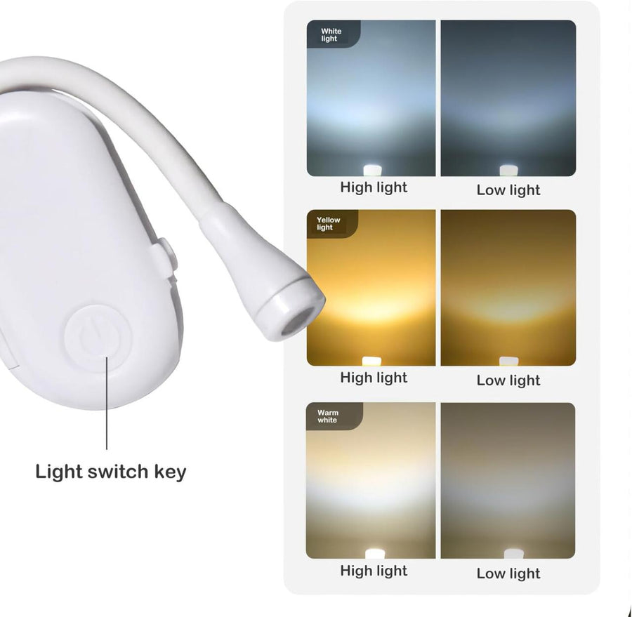 Mini luz con clip LED recargable