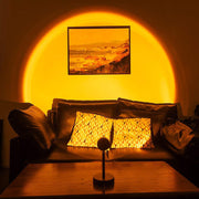 Sunset Lamp Lámpara de proyector de luz con USB Color ajustable Rotación de 360° LED romántica
