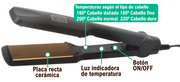 Plancha para el cabello cerámica 4 temperaturas
