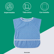 Babero delantal impermeable para bebé