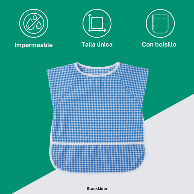 Babero delantal impermeable para bebé