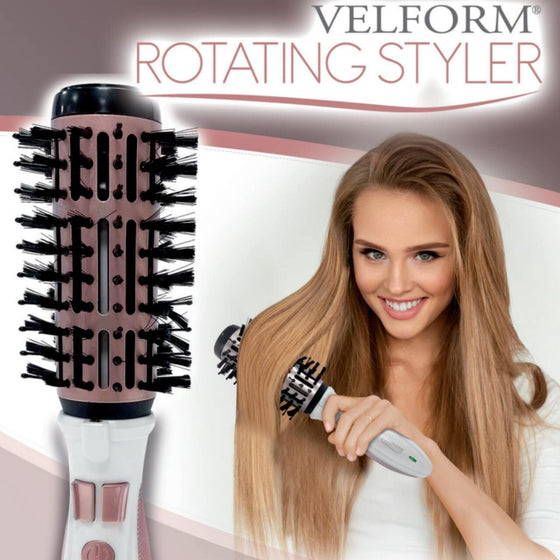 Cepillo giratorio recargable para cabello