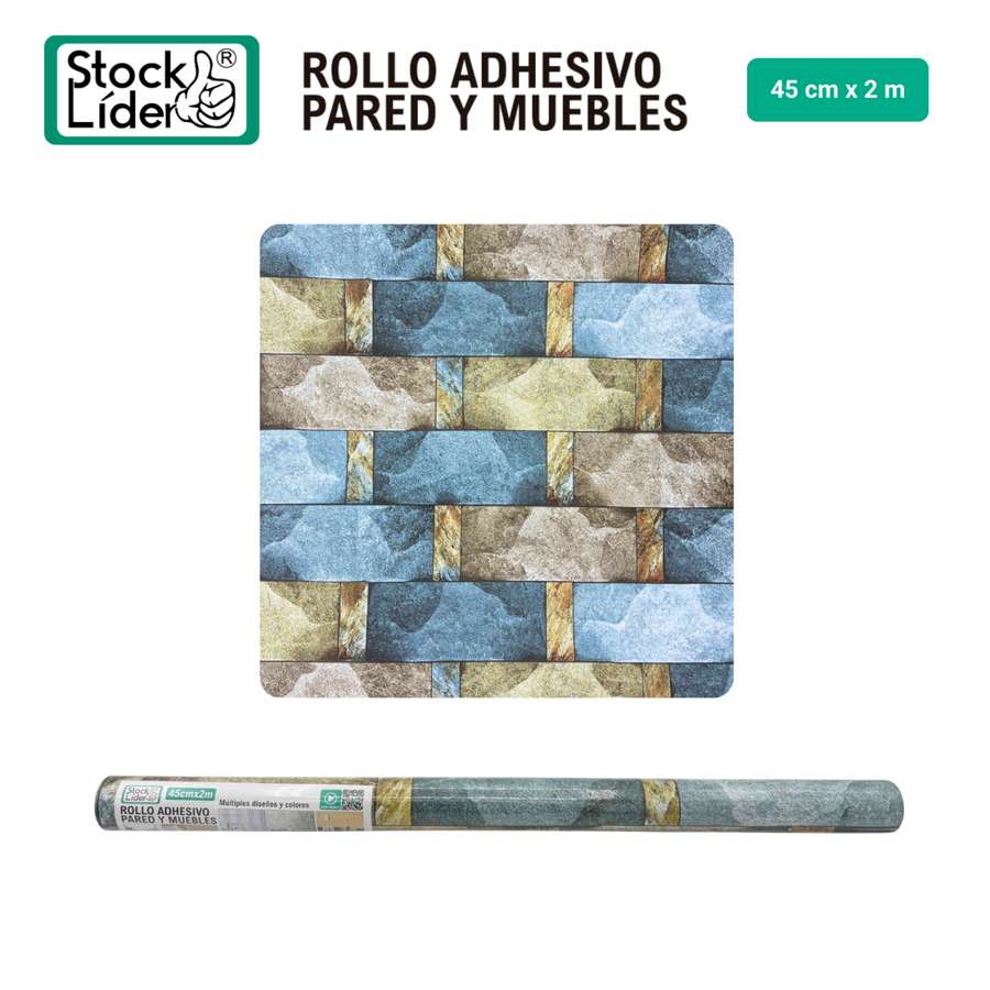 Rollo adhesivo pared y muebles 45x2m