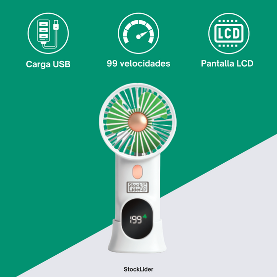 Ventilador portátil con base USB-C