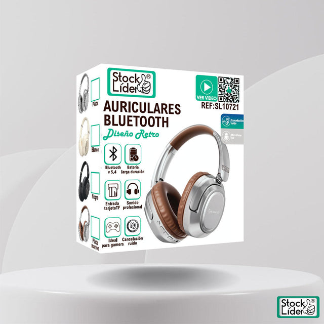 Auriculares Bluetooth Retro con Cancelación