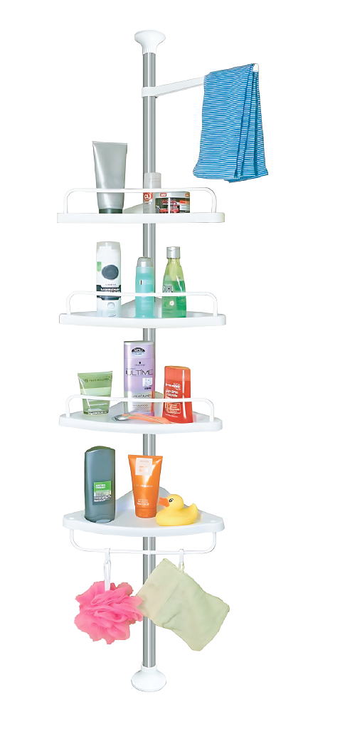Estantería extensible para baño sin taladro