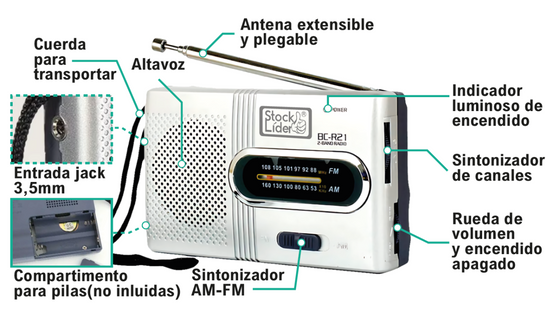 Radio AM FM portátil compacta | ViamoMas