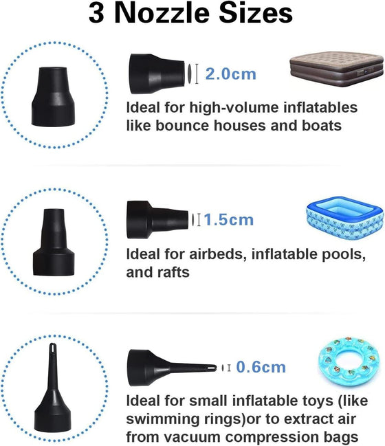 Inflador Eléctrico Portátil 2 en 1 240V/12V