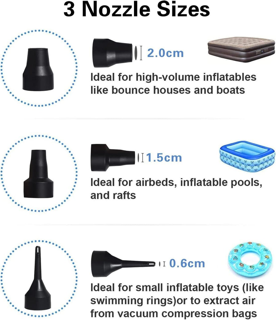 Inflador Eléctrico Portátil 2 en 1 240V/12V