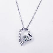 Collar corazón acero con caja LED