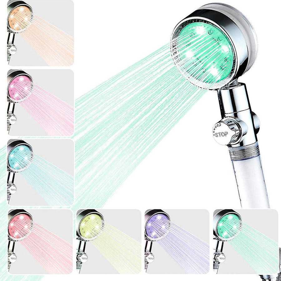 Pack ducha LED y cepillo desenredante