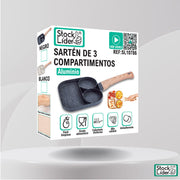 Sartén de 3 compartimentos antiadherente