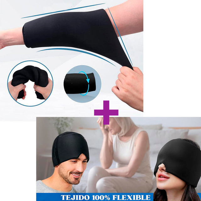 Almohadilla Gel Rodilla Codo y Gorro Gel