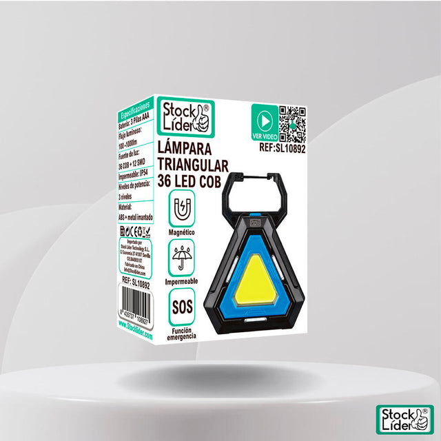 Lámpara triangular LED COB compacta y potente