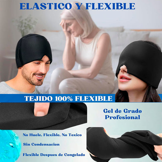 Gorro de gel para migraña frío o calor