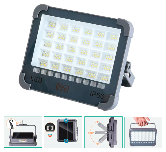 Foco led solar recargable 260 LED | ViamoMas