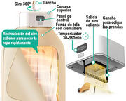 Secador eléctrico para ropa portátil
