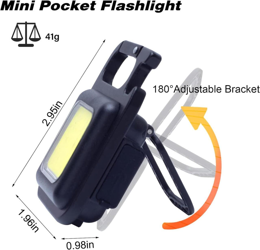 Mini linterna LED COB compacta y potente