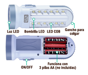 Lámpara de trabajo LED COB portátil | ViamoMas
