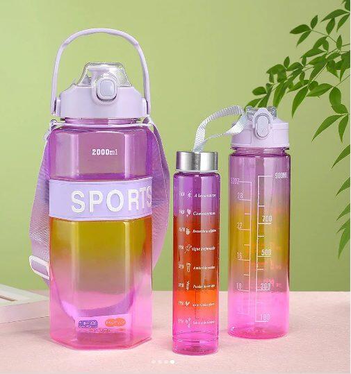 Pack 3 vasos hexagonales apilables