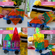 Bloques magnéticos 57 piezas para niños