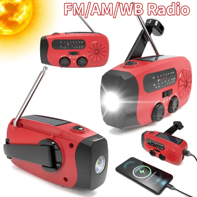 Radio linterna manivela emergencia | ViamoMas
