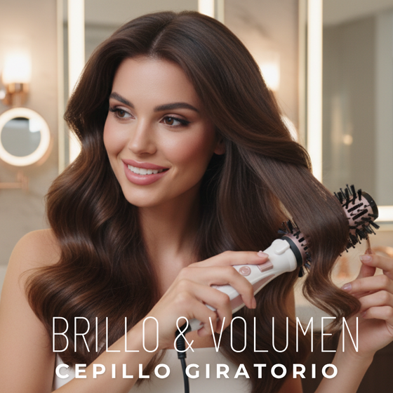Cepillo giratorio recargable para cabello