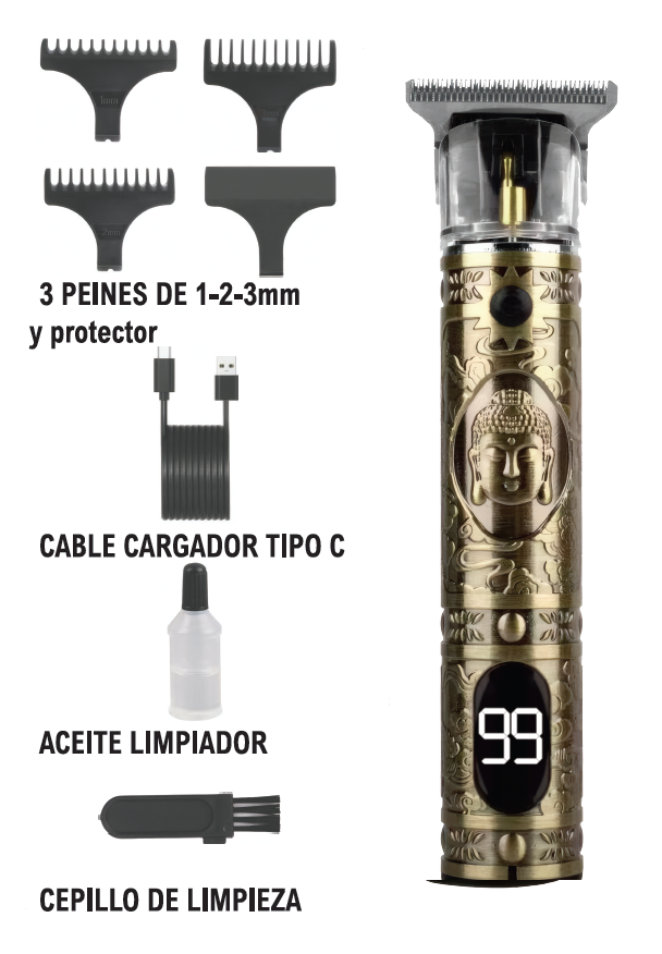 Maquinilla cortapelo con pantalla LCD