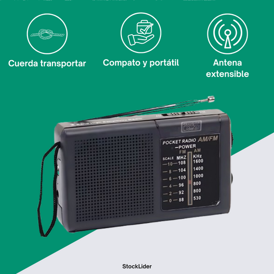 Radio AM FM portátil compacta | ViamoMas