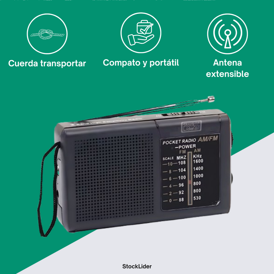 Radio AM FM portátil compacta | ViamoMas