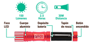 Linterna LED aluminio pack 12 | ViamoMas