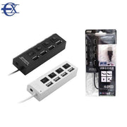 Hub con 4 Puertos USB compacto