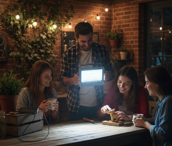 Foco led solar recargable 260 LED | ViamoMas