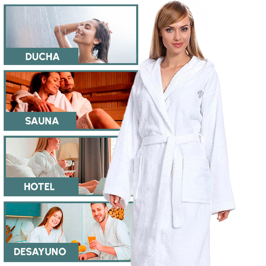 Albornoz mujer extra suave y absorbente