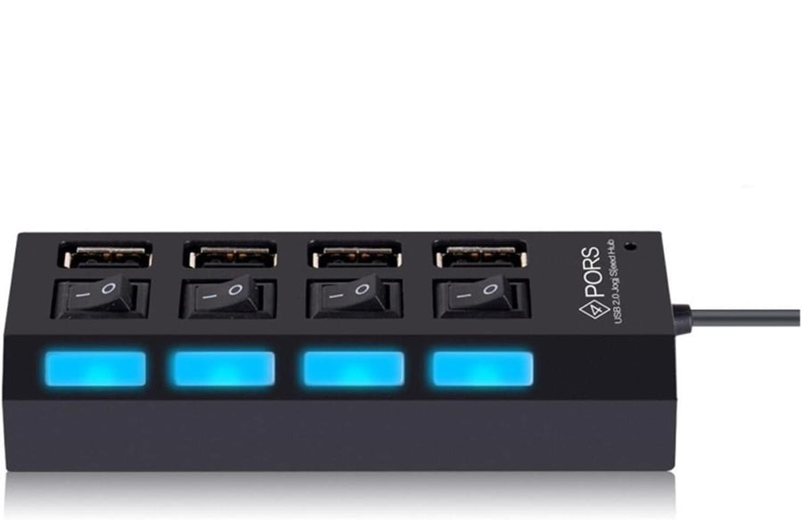 Hub con 4 Puertos USB compacto