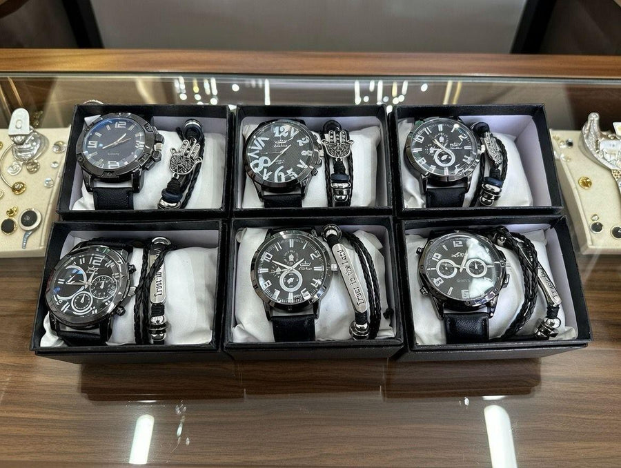 Set de reloj y pulsera para hombre