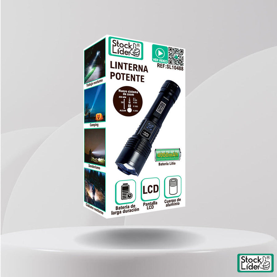 Linterna potente led recargable
